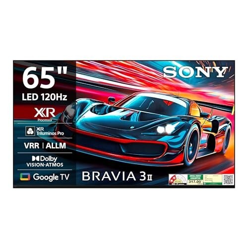 Sony 164 cm (65 inches) Smartchoice BRAVIA 3II Ultra HD Smart LED Google TV K-65XR30M2