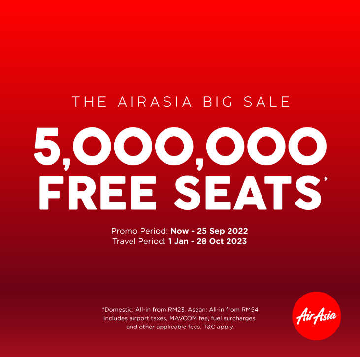 Air Asia Free Tickets Sale offer 2022: 50 Lakh Seats up for ...