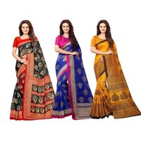  Bhagalpuri Traditional Saree (Pack of 3) at just Rs. 639 | Use Code: OFFER20 + FREE SHIPPING