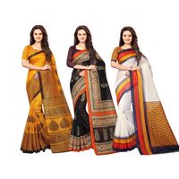 Bhagalpuri Traditional Saree (Pack of 3) @ just Rs. 639 | Use Code: OFFER20 + FREE SHIPPING