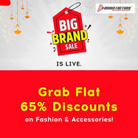 Brand Factory Big Brand Sale is Live. Grab Flat 65% Discounts on all Fashion & Accessories!