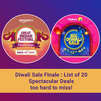 Amazon and Flipkart Diwali Sale Finale : List of 20 Spectacular Deals too hard to miss!