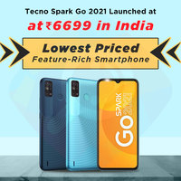 Tecno Spark Go 2021 Launched at Rs 6699 in India : Check Price, Sale Date, Offers, Specifications, and more