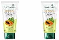 Biotique Bio Papaya Visibly Flawless Skin Face Wash, Pack of 2, 200 ml (2 x 100 ml)