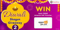 Desidime Diwali Shagun Giveaway 2 : Win Upto Rs 1000 Amazon Gift Voucher