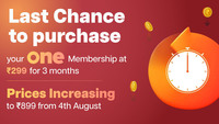 Swiggy One Membership Price to be Increased from 4th August!