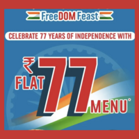 Dominos Flat 77 Menu Independence Day Offer (14th to 15th August)