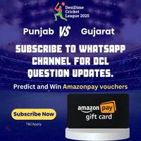 Punjab vs Gujarat - Predict and Win Amazon Voucher/Dimes