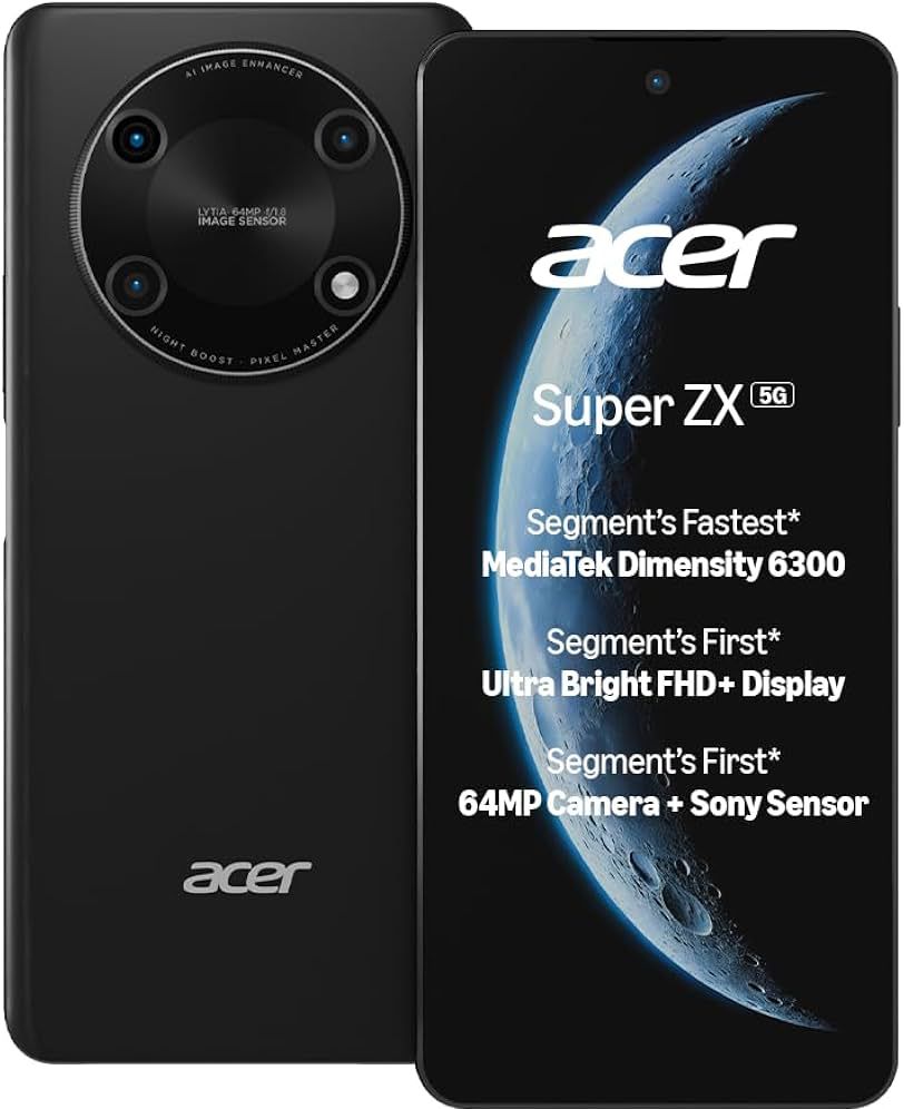【ai】 Acer Super ZX 5G Smartphone (6GB RAM, 128GB Storage) | 5000 mAh