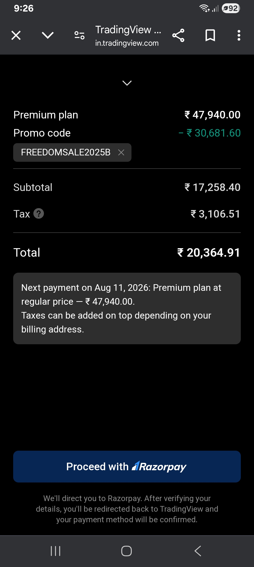 Tradingview Independence day discount upto 80% off | DesiDime