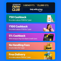 Amazon Now Club Membership Free for Prime! Benefits on 10-min Grocery 