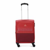 Aristocrat Drift Cabin Expander Trolley Bag 55cm | Small | Soft Luggage | Smooth 8-Wheel Suitcase | Secure Combination Lock with Sturdy Zipper | Robust Construction | 5-Year Warranty (Red)
