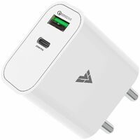 DR VAKU® 2 in 1 PD QC 20W Dual Port Charger Type C Adapter for iPhone 16/16 Plus/16 Pro/16 Pro Max, 15/15 Plus/15 Pro/15 Pro Max, 14/13/12 Series PD 3.0 Multiple Protection Fast Charging Adaptor-White
