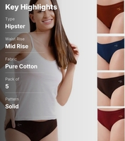 Rupa - Pack of 5 Women Hipster Panties Multicolor