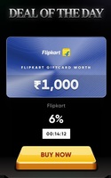 Flipkart Gift Card worth 1000 at 6% Discount on Cred 