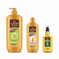 Bajaj Almond Drops Anti Hairfall Shampoo 340ml + Conditioner 175ml + Serum with Oil 50ml