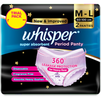 Whisper Bindass Nights Period Panty M-L (2 Pieces)
