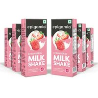 Epigamia Strawberry Milkshake, 180ml (Pack of 6)