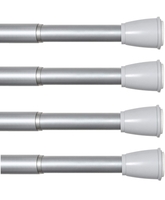 Set of 4 - Deco Window Extendable Shower Curtain Rods, 40"-76"
