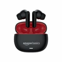 amazon basics True Wireless in-Ear Earbuds with Mic, Low-Latency Gaming Mode, Touch Control, IPX5 Water-Resistance, Bluetooth 5.3, Up to 60 Hours Play Time, Voice Assistance and Fast Charging (Black)