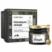 Cureveda Himalayan Shilajit For Men - Resin 20g | 98% Fulvic Acid For Energy, Endurance & Vitality | 100% Ayurvedic
