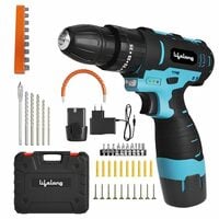 Lifelong 12V Cordless Drill Machine For Home Use|Cordless Screw Driver Machine|2-Speed, 0-1500Rpm