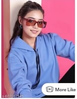 Mack jonney Women
Regular Fit Fleece || Sky Blue|| Hoodie Solid || Sweatshirt