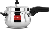 Lifelong Stainless Steel Pressure Cooker 5Liters | Induction & Gas Stove Compatible , ISI Certified & Lock System |Safe & Durable Kitchen Essential with 5 Years Warranty (Silver)