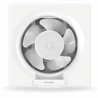 Polycab Freshner Neo 200mm Energy Efficient Exhaust fan for Kitchen, Bathroom | Noiseless, Sleek Design Easy to Clean | High Speed, Powerful Motor, 100% Copper Winding, 2 Year WarrantyWhite