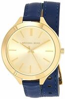 Michael Kors Silicone Analog Black Dial Blue Strap Men's Watch-Mk8325