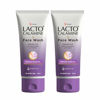 Lacto Calamine Face Wash For Oily Skin |100ml each- Pack of 2 | Kaolin Clay, Niacinamide & Vitamin E | Facewash Reduces Excess Oil, Controls Pimples, Blackheads & Whiteheads |Face wash For Women & Men