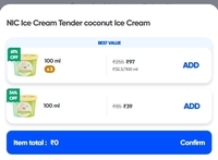 ICE CREAM UPTO 62% OFF NIC Ice Cream Tender Coconut Ice Cream Cup