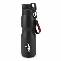 MILTON Grit 750 Stainless Steel Water Bottle 750 ml, Single Walled, ISI Certified I Leak Proof Lid, Rust Proof I For School, Office, Gym I Black