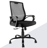[Apply 4% Coupon] ASTRIDE Airsense Upper-Mid Back Office Chair for Work, Study Chair | Height Adjustable Revolving, Computer Chair [Heavy Duty Metal Base, Black]