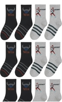Indo Scott Men’s Ankle Socks – Moisture-Wicking, Breathable, Stylish, and Durable – Pack of 12, Assorted