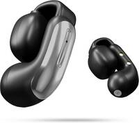 PTron Bassbuds Vortex w/ 50Hrs Playtime, Open-Earclips, Pristine Audio, AI-ENC Calls Bluetooth (Black, True Wireless)
