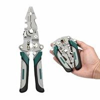 Multifunction Stainless Steel Wire Stripper/Wire Crimping Tool, Wire Cutter, Wire Crimper, Cable Stripper, Wiring Tools and Multi-Function Hand Tool (Green Wire Stripper)