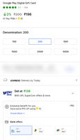 Google Play Gift Card at 30% discount (25% UPI + 5% SuperCoin) - Flipkart (User Specific)