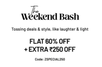 The Weekend Bash - Flat 60% off + Extra 250 off