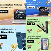 Flipkart--5 Supercoins challenges win 42 coins gaming laptop challenge/mainstream laptop challenge/RD Style & Self-Care Challenge/Motorola Rd/Samsung Rd