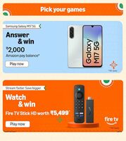 Samsung Galaxy M17 5G - answer & win rs २००० Amazon pay balance 
