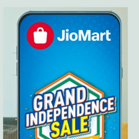 JioMart Grand Republic Day Sale 2026! ₹50 Coupon on ₹199