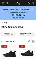 Puma Republic Day Sale - Upto 52% + Extra 15% Off at checkout