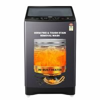 Haier 8 Kg 5 star Fully Automatic Top Loading Washing Machine HWM80-H826S6, Starry Silver, Butterfly Shape Heater, Oceanus Wave Drum,Near Zero Pressure, Toughened glass)