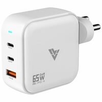 DR VAKU® 65W Charger Type C Fast Adapter with Multi Port Dual PD Charging GaN Technology for MacBook Laptop, iPhone 17/17 Air/17 Pro/17 Pro Max, 16/15/14/13/12 Series, Samsung and Android Devices