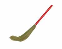 Capsicum Broom Phool Jhadu Natural Grass with Heavy Duty Plastic Handle (Red, Green, for Home and Office Easy Floor Cleaning)
