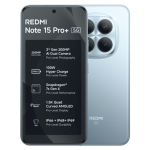 Redmi Note 15 Pro Plus 5G (12GB RAM, 256GB, Mirage Blue)