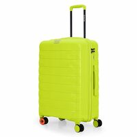 Nasher Miles Vienna Hard-Sided Polypropylene Check-in Luggage 24 inch | 65cm | 8 Wheels Medium Trolley Bag for Travel | Suitcase (Neon Lime)