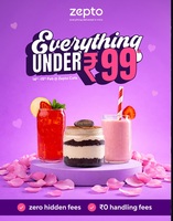 Zepto Cafe : Everything under 99Rs (14th - 15th February)