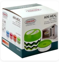 Asian Mini Meal Assorted Round Insulated 2 Container Lunch Box 350 ml[location specific]
